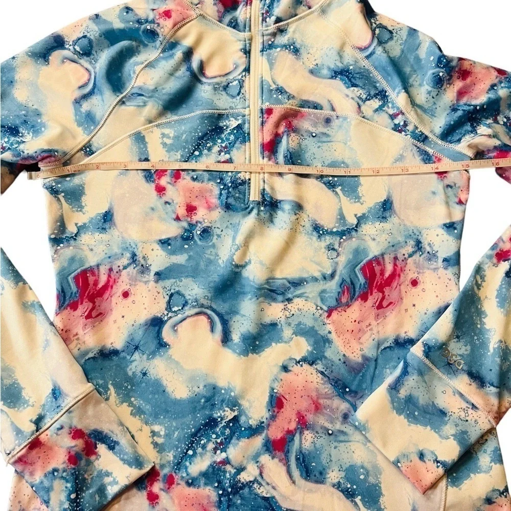 DSG GIRLS COLORFUL 1/4 ZIP PULLOVER ATHLETIC JACKET SIZE LARGE